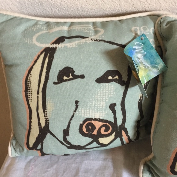 Good Dog Pillow New w Tags Dog w Halo 12x12 - Picture 3 of 5